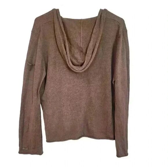 Columbia Women's Tan Acrylic & Cotton Knit Sweater Hoodie - Picture 2 of 12